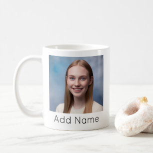 アップロードカスタム写真の写真と名前パーソナライズされた コーヒーマグカップ