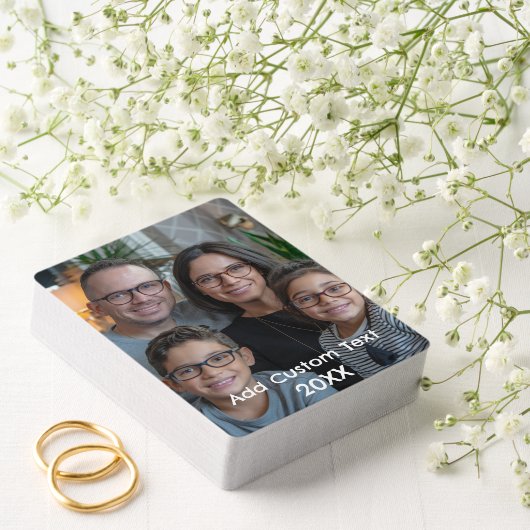 アップロードカスタム写真の写真と名前パーソナライズされた トランプ (インサイチュ (ウェディング))