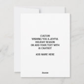 アップロード写真の写真と追加文字-カスタマイズシンプル シーズンカード (裏面)