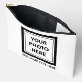 アップロード写真の写真と追加文字- カスタマイズ アクセサリーポーチ (見開き)