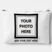 アップロード写真の写真と追加文字- カスタマイズ アクセサリーポーチ (裏面)