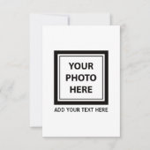 アップロード写真の写真と追加文字- カスタマイズ カード (正面)