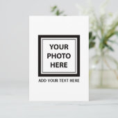 アップロード写真の写真と追加文字- カスタマイズ カード (スタンド正面)