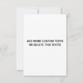 アップロード写真の写真と追加文字- カスタマイズ カード (裏面)