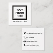 アップロード写真の写真と追加文字- カスタマイズ コーリングカード (正面/裏面)