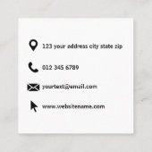 アップロード写真の写真と追加文字- カスタマイズ コーリングカード (裏面)