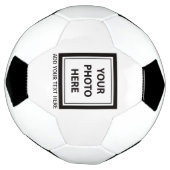 アップロード写真の写真と追加文字- カスタマイズ サッカーボール (回転)