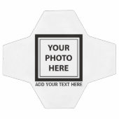 アップロード写真の写真と追加文字- カスタマイズ サッカーボール (フラット)