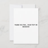 アップロード写真の写真と追加文字- カスタマイズ サンキューカード (裏面)