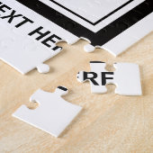 アップロード写真の写真と追加文字- カスタマイズ ジグソーパズル (側面)