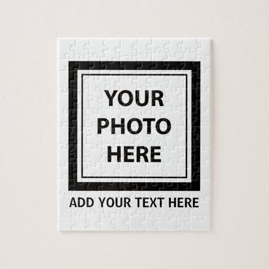 アップロード写真の写真と追加文字- カスタマイズ ジグソーパズル (縦)