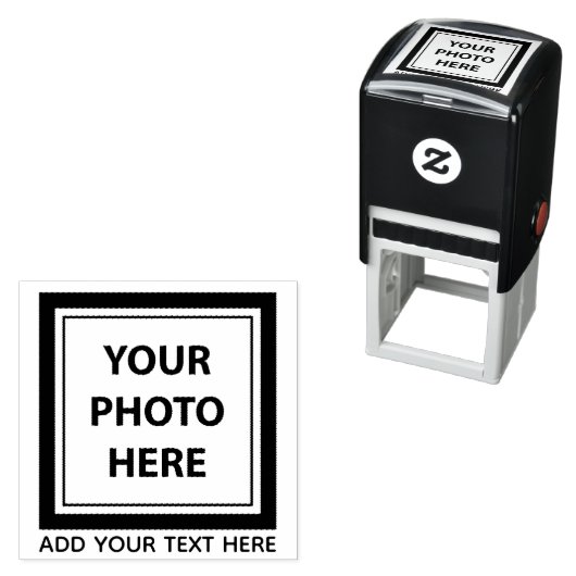 アップロード写真の写真と追加文字- カスタマイズ セルフインキングスタンプ (インサイチュ)