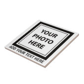 アップロード写真の写真と追加文字- カスタマイズ タイル (側面)