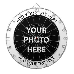 アップロード写真の写真と追加文字- カスタマイズ ダーツボード