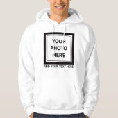 アップロード写真の写真と追加文字- カスタマイズ パーカ (正面)