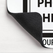 アップロード写真の写真と追加文字- カスタマイズ マウスパッド (コーナー)