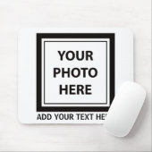 アップロード写真の写真と追加文字- カスタマイズ マウスパッド (マウス)