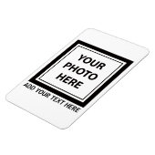 アップロード写真の写真と追加文字- カスタマイズ マグネット (左側)