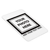 アップロード写真の写真と追加文字- カスタマイズ マグネット (右側)