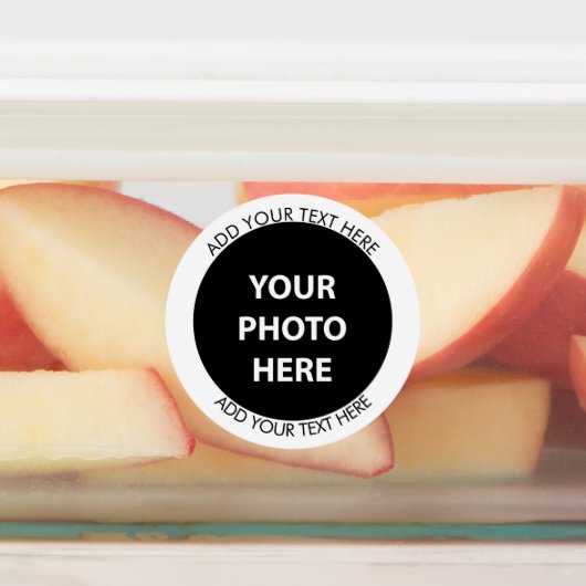 アップロード写真の写真と追加文字- カスタマイズ ラベル (貼付)