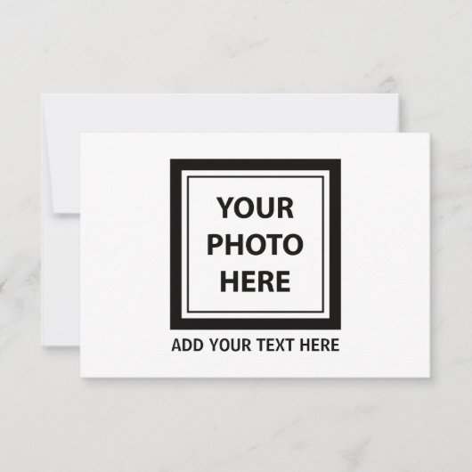 アップロード写真の写真と追加文字- カスタマイズ 招待状 (正面)