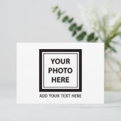 アップロード写真の写真と追加文字- カスタマイズ 招待状 (スタンド正面)