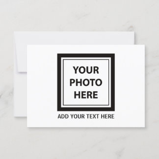 アップロード写真の写真と追加文字- カスタマイズ 招待状