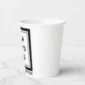 アップロード写真の写真と追加文字- カスタマイズ 紙コップ (左)