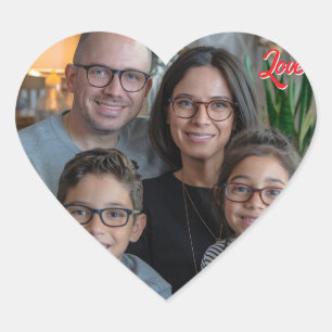 アップロード写真カスタムフォトハッピーバレンタインデー ハートシール