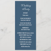 アップロード写真写真&追加文字 – ウェディングパーティー プログラム (裏面)