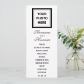 アップロード写真写真&追加文字 – ウェディングパーティー プログラム (スタンド正面)