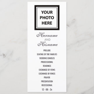 アップロード写真写真&追加文字 – ウェディングパーティー プログラム