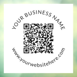 アップロード可能なQRコードテンプレート（編集可能なテキスト付き） ウィンドウサイン