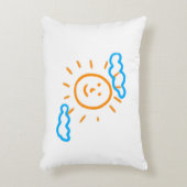 アップロード子供スケッチ子アートワークを次に変換 アクセントクッション (正面(垂直))