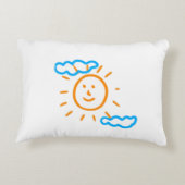 アップロード子供スケッチ子アートワークを次に変換 アクセントクッション (裏面)