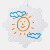 アップロード子供スケッチ子アートワークを次に変換 オーナメントカード (正面)