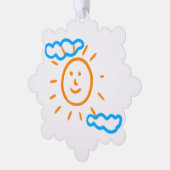 アップロード子供スケッチ子アートワークを次に変換 オーナメントカード (左)