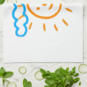 アップロード子供スケッチ子アートワークを次に変換 キッチンタオル (折り畳み)