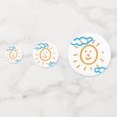 アップロード子供スケッチ子アートワークを次に変換 コンフェッティ (裏面)