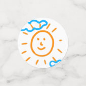 アップロード子供スケッチ子アートワークを次に変換 コンフェッティ (スモール正面)