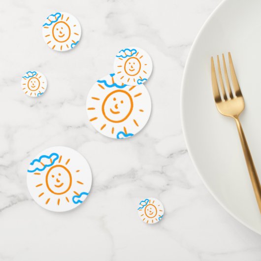 アップロード子供スケッチ子アートワークを次に変換 コンフェッティ (グループ)