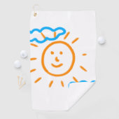 アップロード子供スケッチ子アートワークを次に変換 ゴルフタオル (インサイチュ)