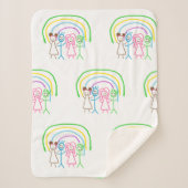 アップロード子供スケッチ子アートワークを次に変換 シェルパブランケット (正面)