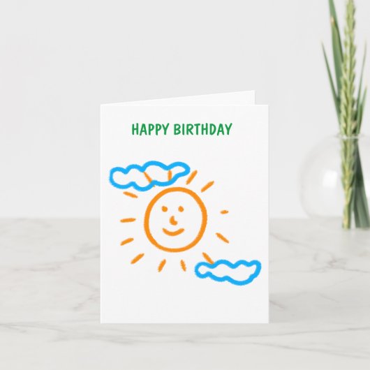 アップロード子供スケッチ子アートワークを次に変換 シーズンカード (正面)