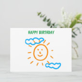 アップロード子供スケッチ子アートワークを次に変換 シーズンカード (スタンド正面)