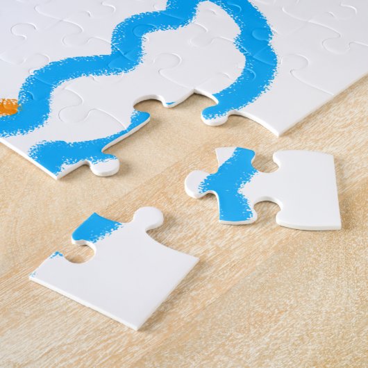 アップロード子供スケッチ子アートワークを次に変換 ジグソーパズル (側面)