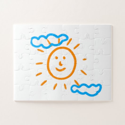 アップロード子供スケッチ子アートワークを次に変換 ジグソーパズル (横)