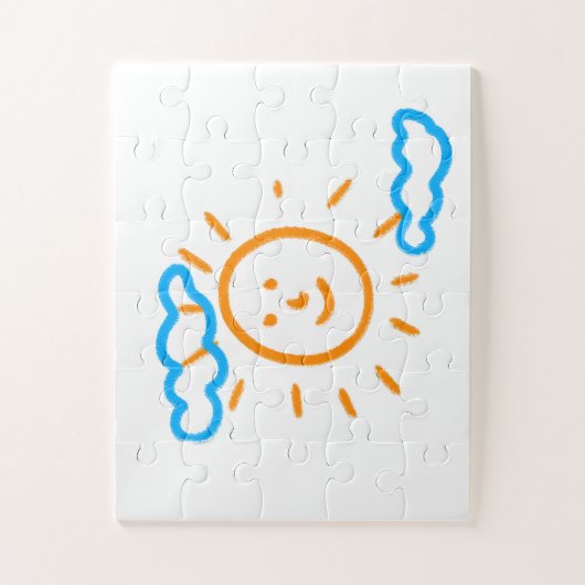 アップロード子供スケッチ子アートワークを次に変換 ジグソーパズル (縦)