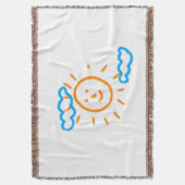 アップロード子供スケッチ子アートワークを次に変換 スローブランケット (正面縦)