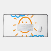アップロード子供スケッチ子アートワークを次に変換 デスクマット (キーボード&マウス)